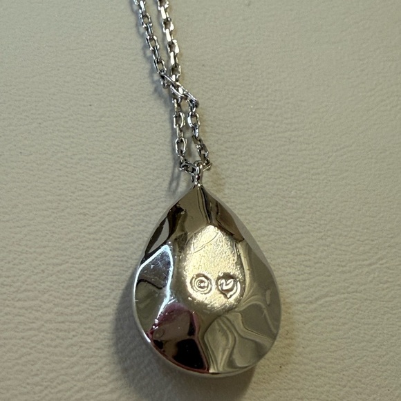 Swarovski Silver and Purple Teardrop Necklace - Picture 3 of 5